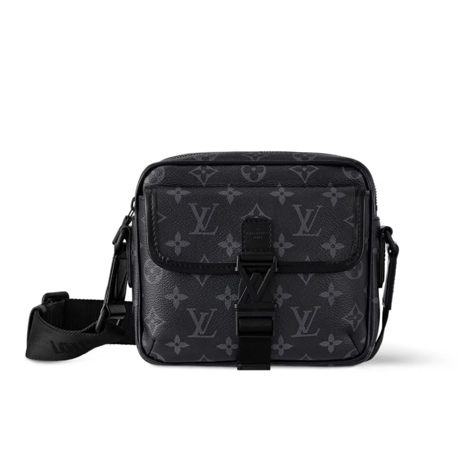 Louis Vuiiton Getaway Messenger Monogram Eclipse Bag Black 20Cm M12518