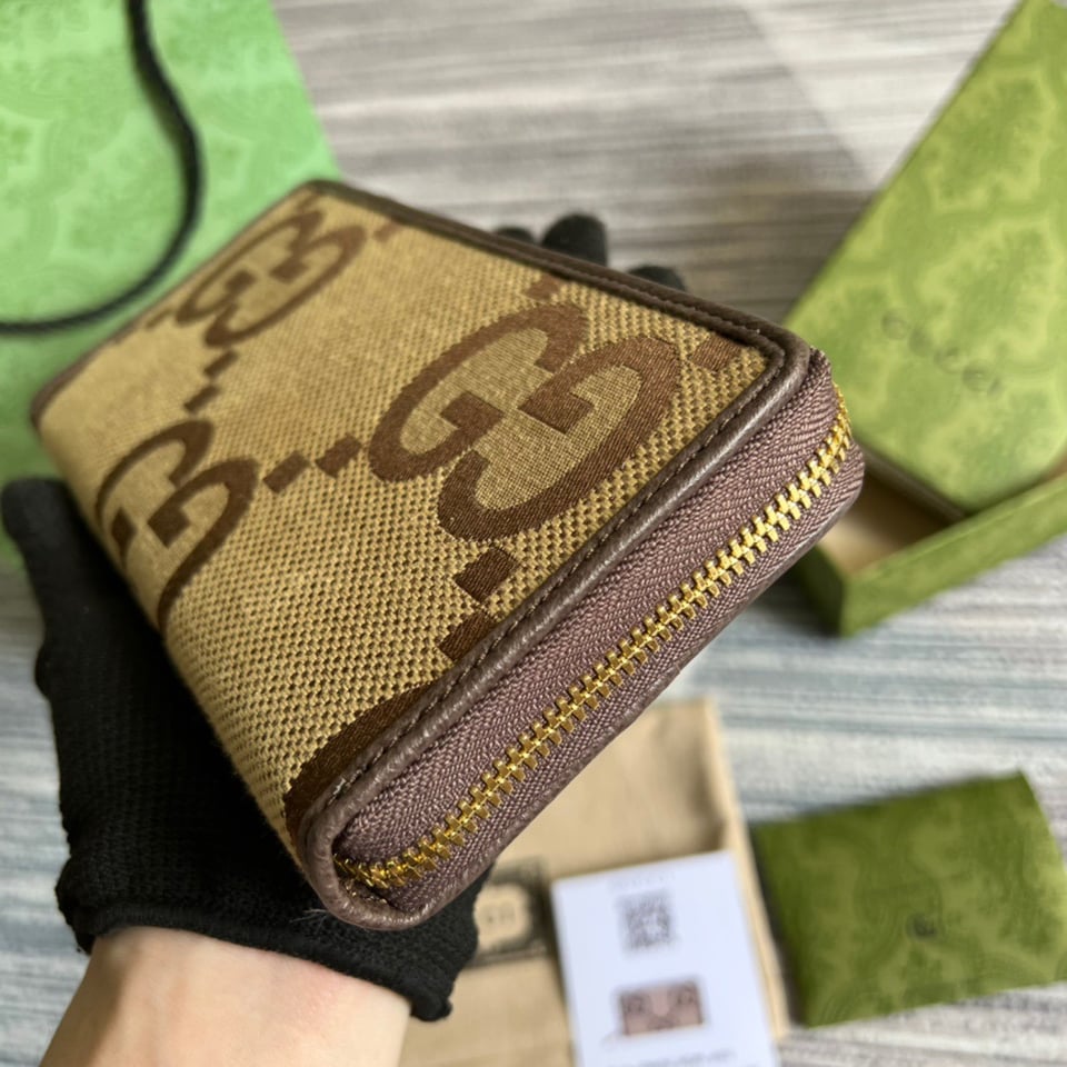 Gucci Diana Jumbo GG Zip Around Wallet With GG Signature Brown 7.5in/19cm For Men view 9