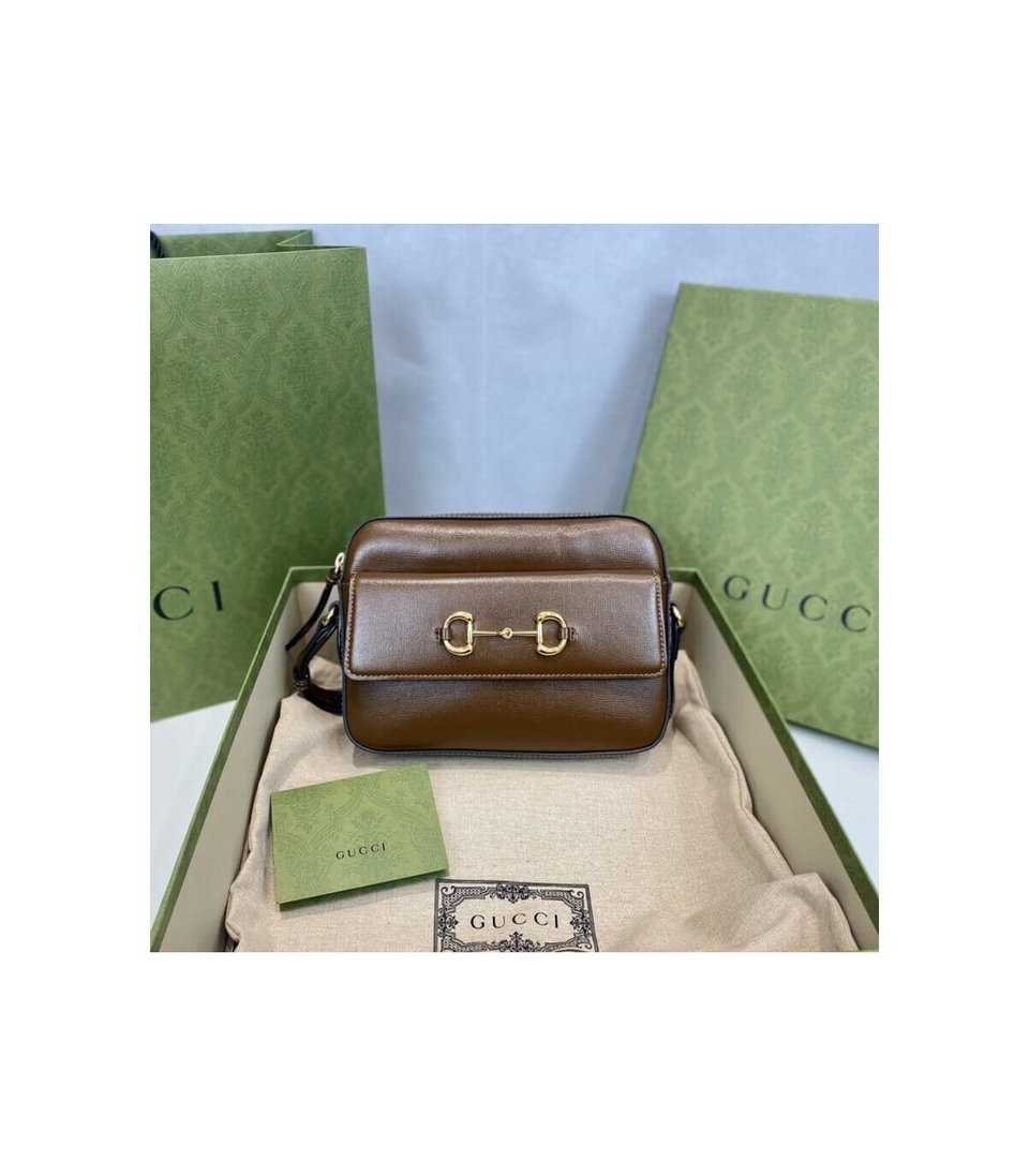 Gucci Horsebit 1955 Small Leather Shoulder Bag view 4