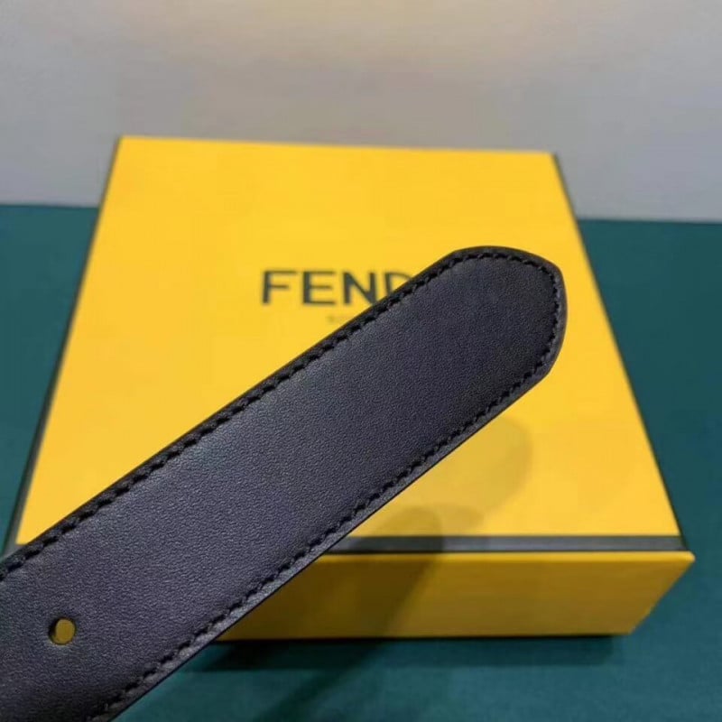 Fendi Baguette 30mm FF Buckle Belt 8C05311 Black view 9