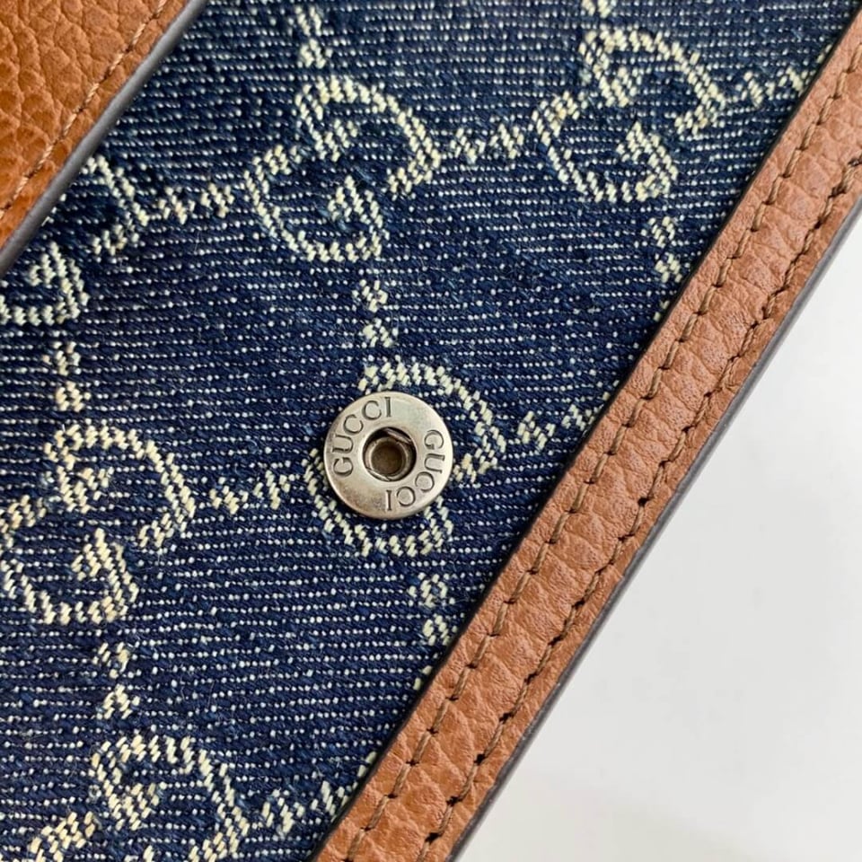 Gucci Dionysus Super Mini Bag in Denim view 11