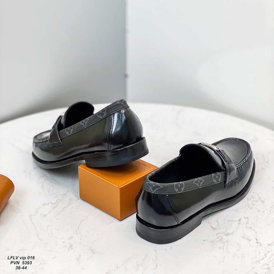 Louis Vuitton LV Monte Carlo Mocassin Monogram Canvas Black Loafers for Men view 7