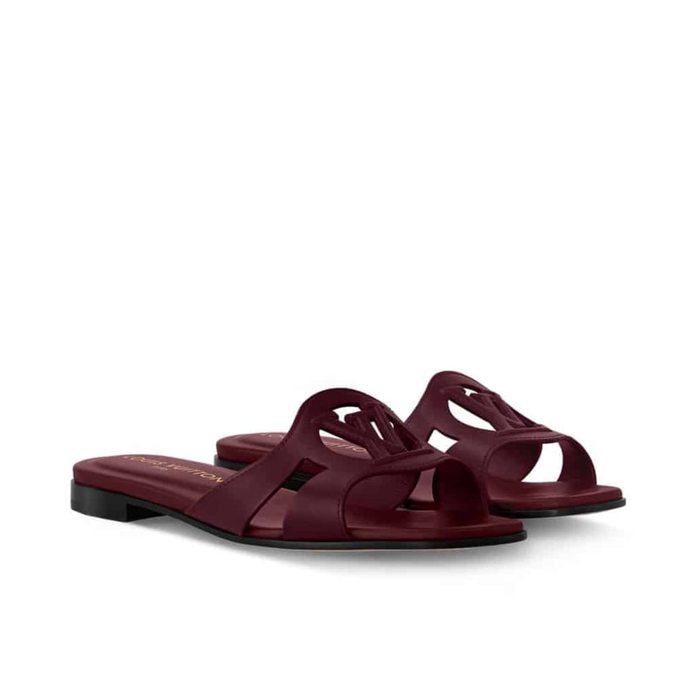 Louis Vuitton Lv Isola Flat Mule Red 1Abp2W view 2