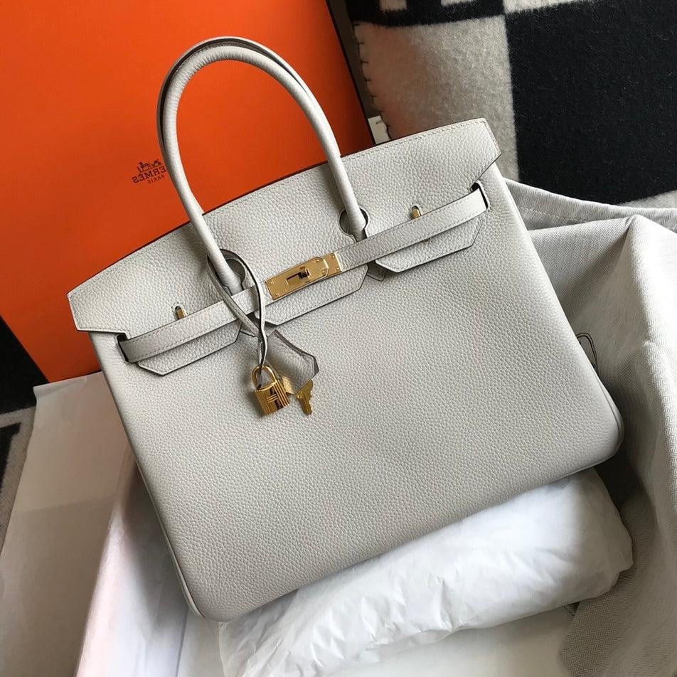 Hermes Birkin 35Cm Bag Cream Togo Gold Hardware view 2