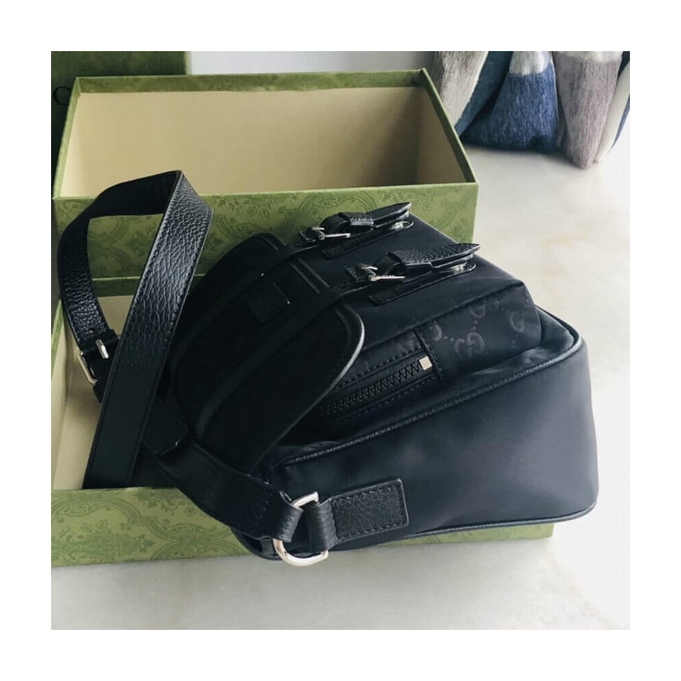Gucci GG Guccissima Black Nylon Small Messenger Bag 510335 view 9