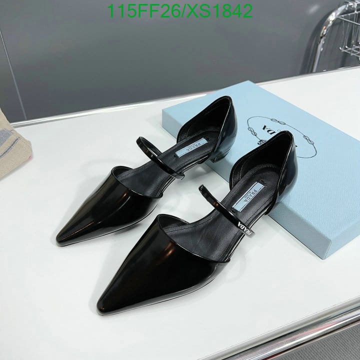 Prada Leather Ballet Flats Black view 4