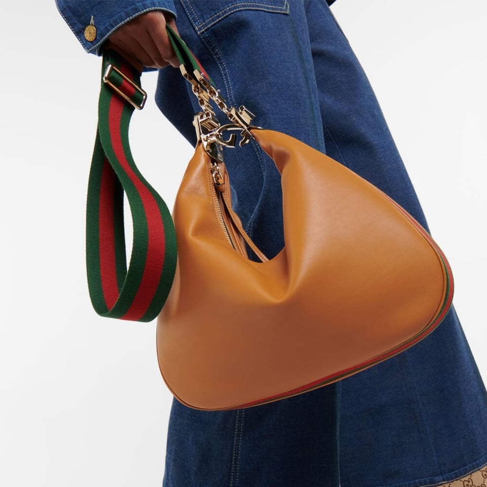 Gucci Brown Leather Attache Medium Shoulder Bag 35cm 702823 view 3