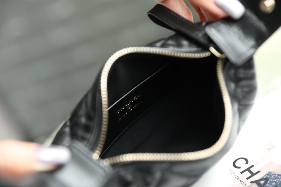 Chanel 23C Black Mini Pouch view 5