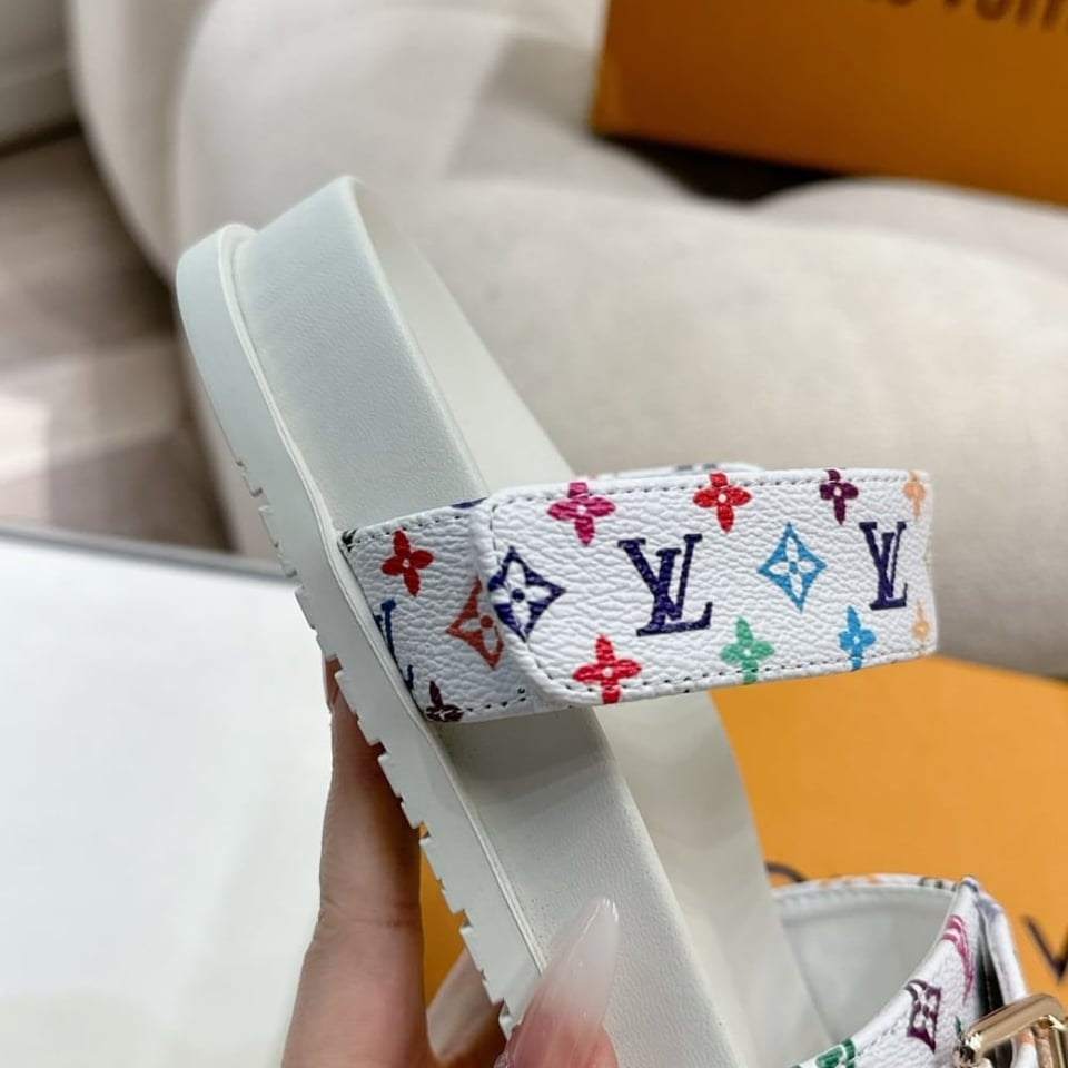 Louis Vuitton X Takashi Murakami Bom Dia Flat Comfort Mule White 1Agxtv view 8
