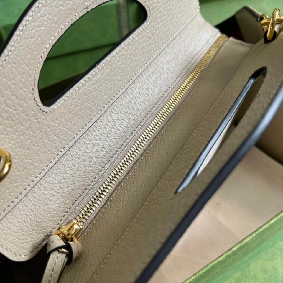 Gucci Ophidia Small Tote With Web White view 9