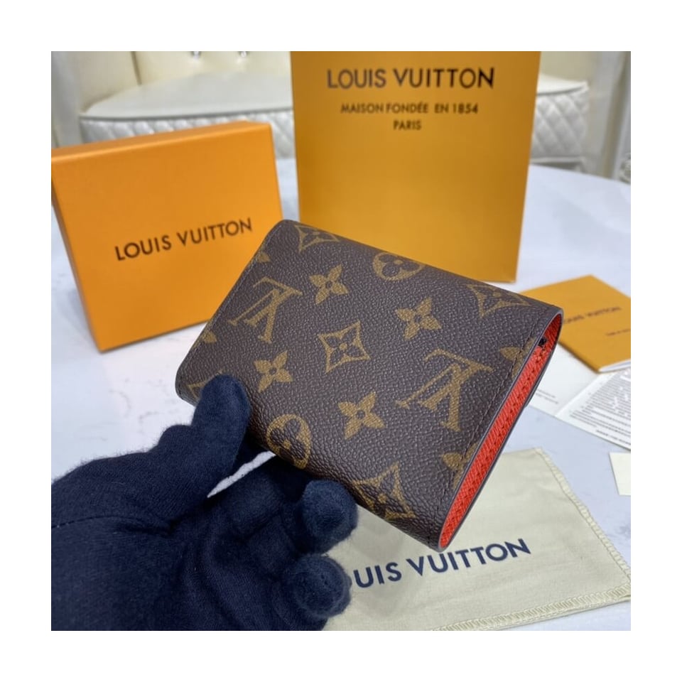 Louis Vuitton Monogram Canvas Victorine Wallet Watermelon Red view 3