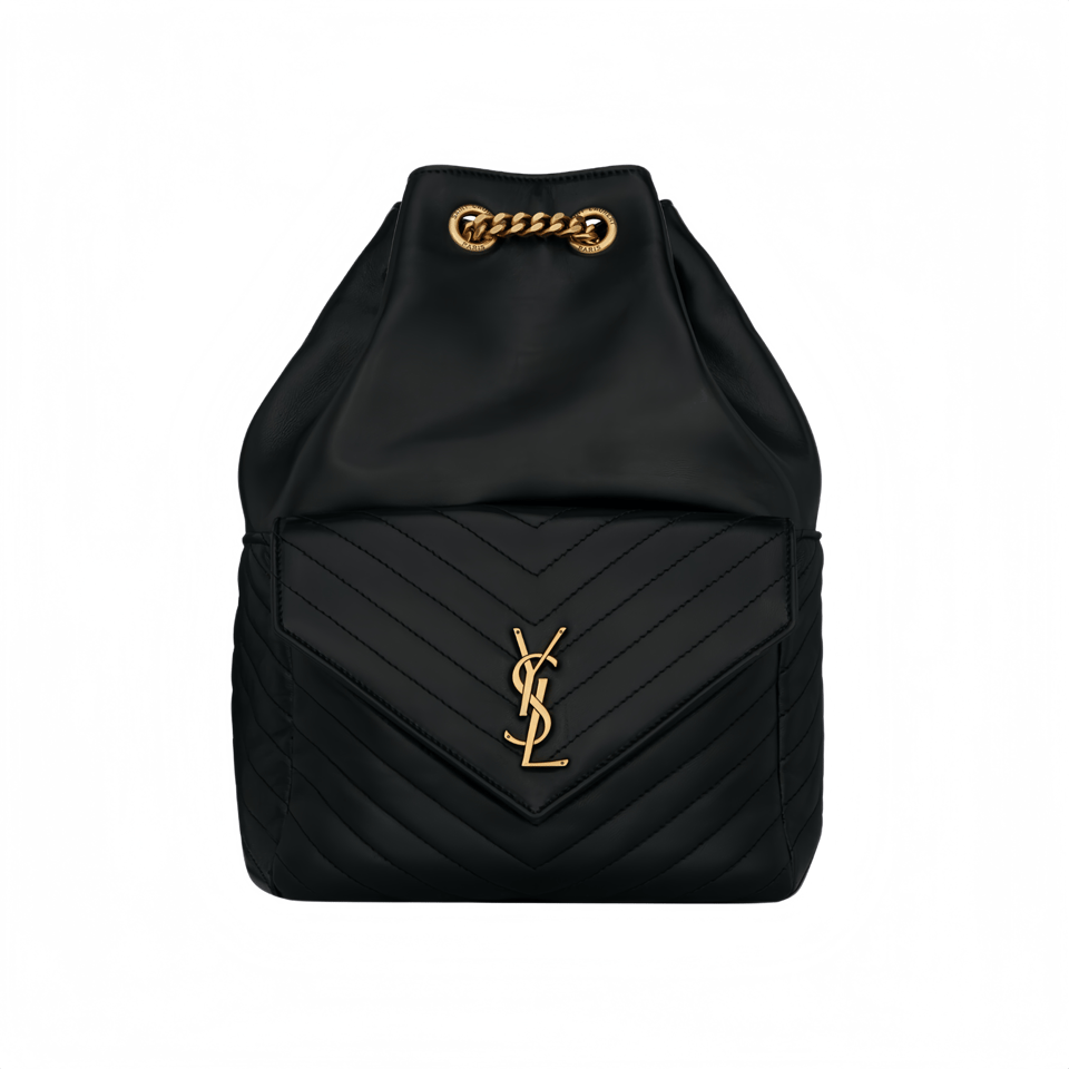 Saint Laurent Joe Backpack In Black Gold 29Cm view 2