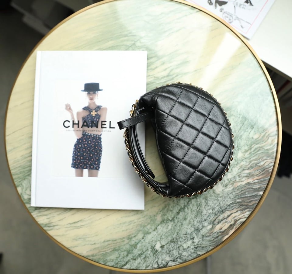 Chanel 23C Black Mini Pouch view 9