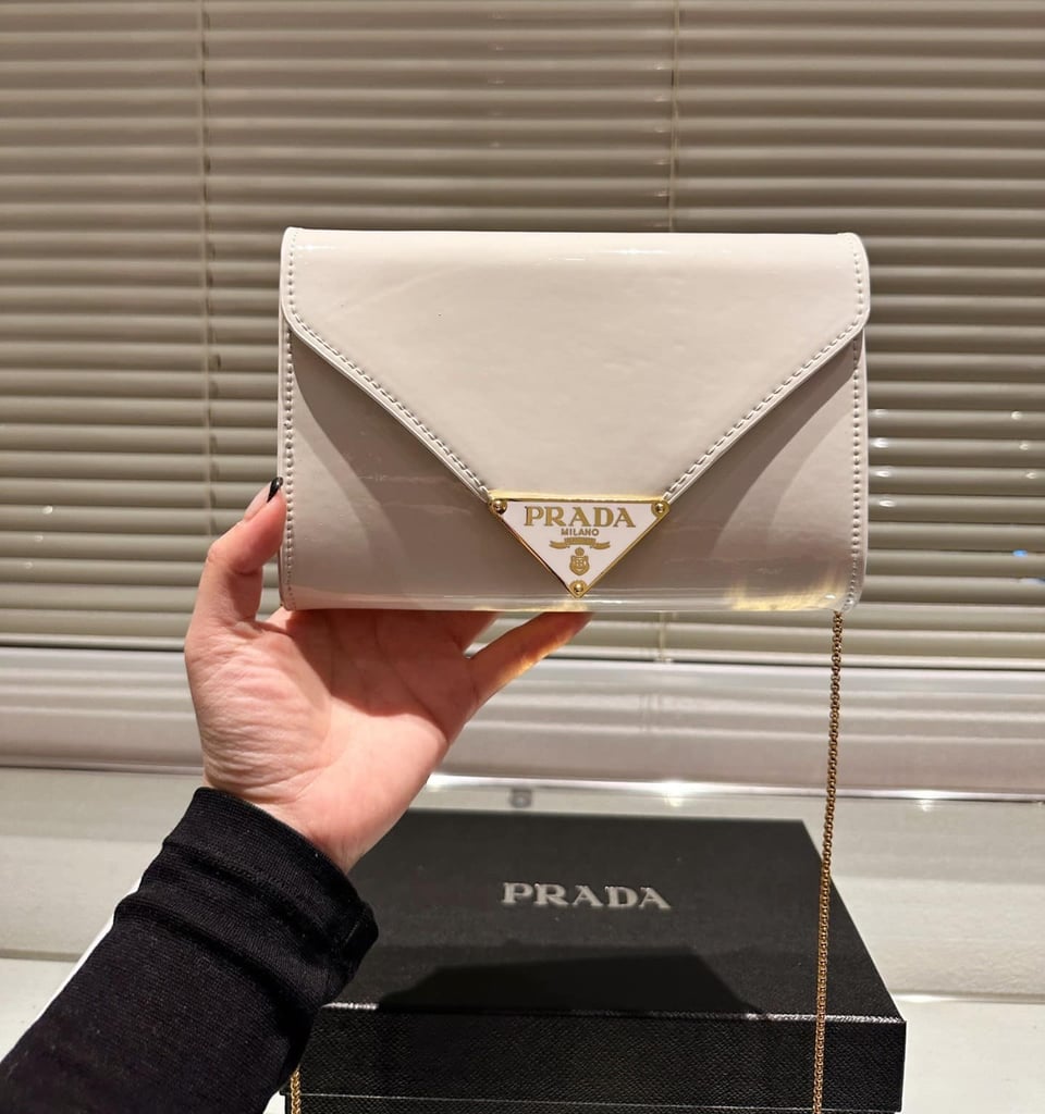 Prada Patent Leather Mini Bag White 20Cm view 3