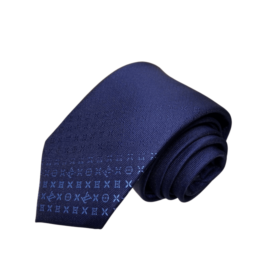 Louis Vuitton Monogram Gradient Navy Canvas Tie For Men view 2