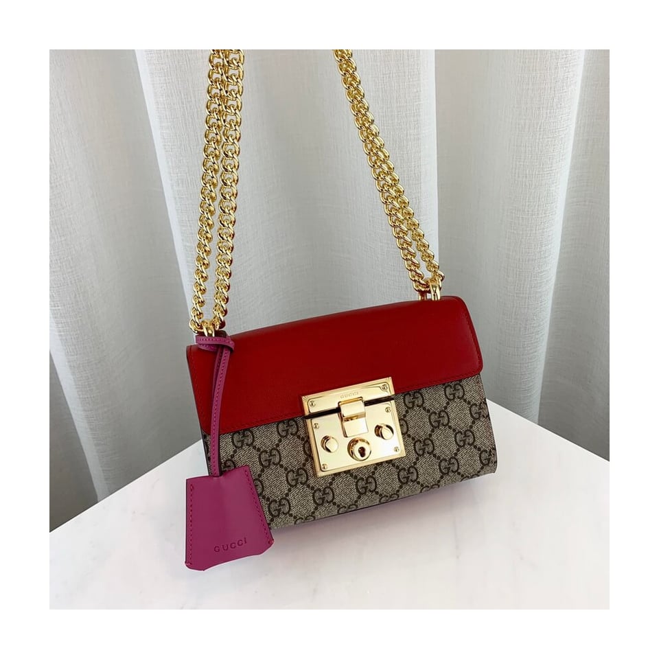 Gucci Padlock Small GG Shoulder Bag Red view 10