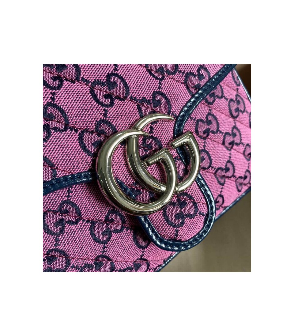 Gucci GG Marmont Multicolour Mini Top Handle Bag Pink view 6