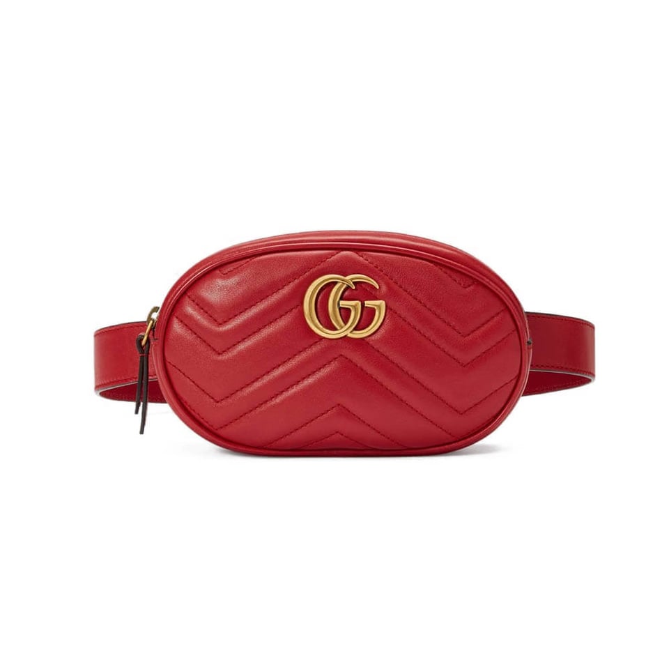 Gucci GG Marmont Matelasse Leather Belt Bag Red view 2