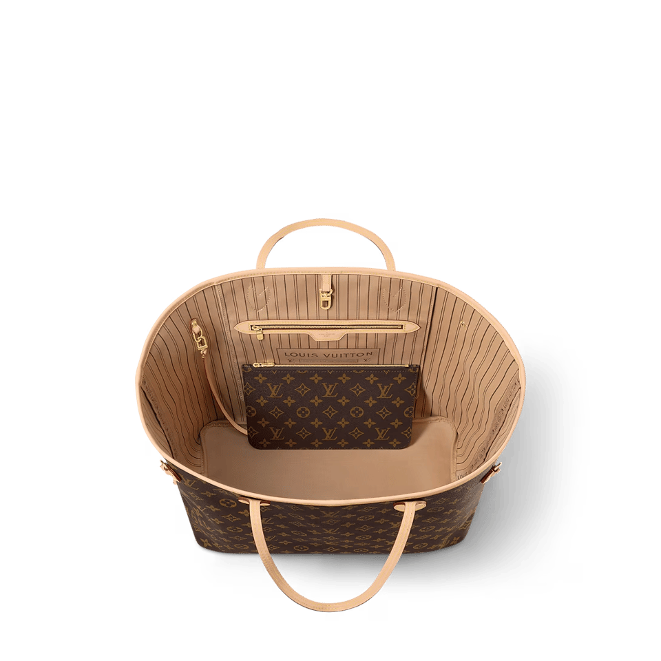 Louis Vuitton Neverfull GM Tote Bag Monogram Canvas Beige 39cm view 5