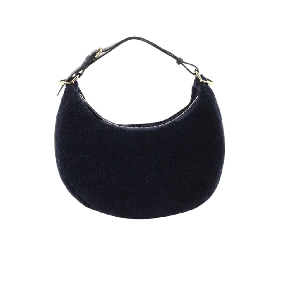 Fendi Shearling Fendigraphy Hobo Bag Black 28Cm view 2