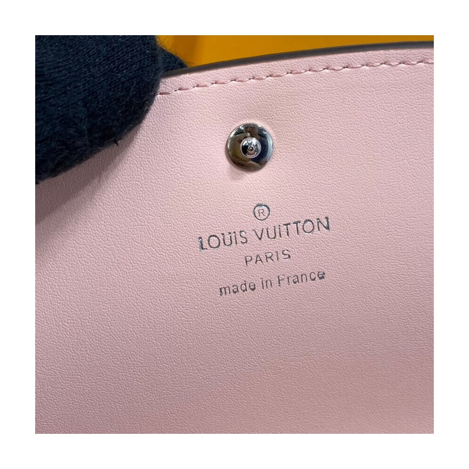 Louis Vuitton Iris Compact Wallet in Pink Gradient Mahina Perforated Leather view 9