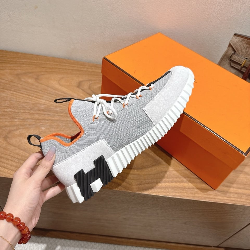Hermès Day Sneaker Grey- Shoes for Men view 11