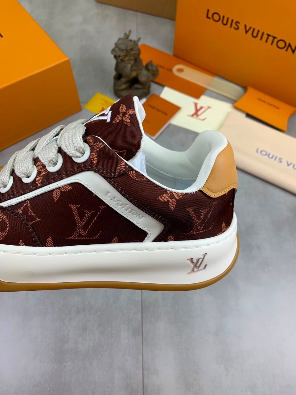 Louis Vuitton Tilted Sneakers Macassar Brown 1AKR5G view 7