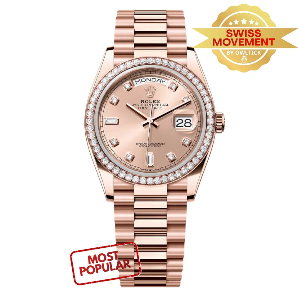 [Superclone] Rolex Day-Date 36mm Rosé – Colour Dial President 128345RBR