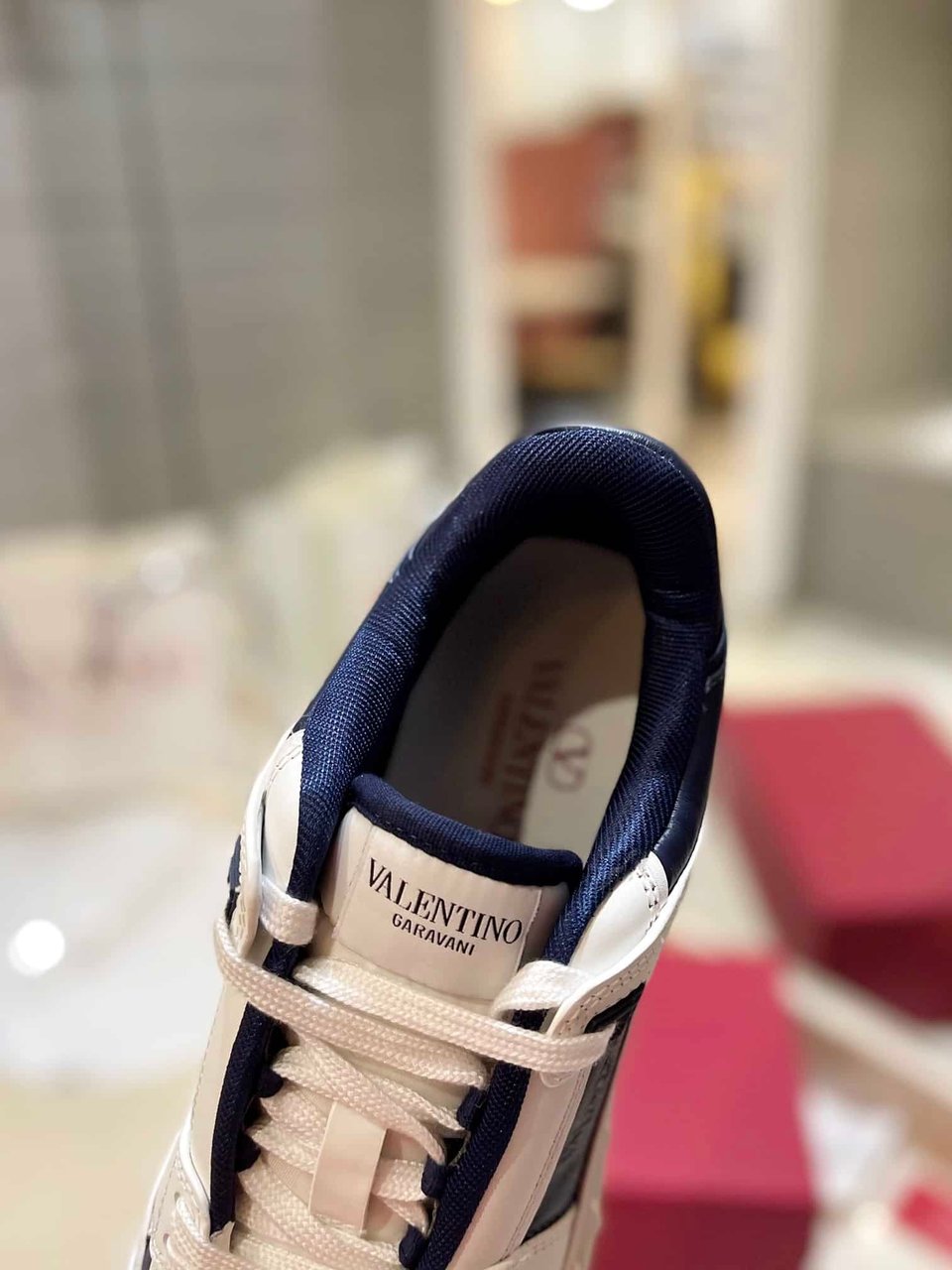 Valentino Garavani Freedots Low Top Sneaker In Calfskin Blue 4Y2S0H43Rdg Fc6 view 5