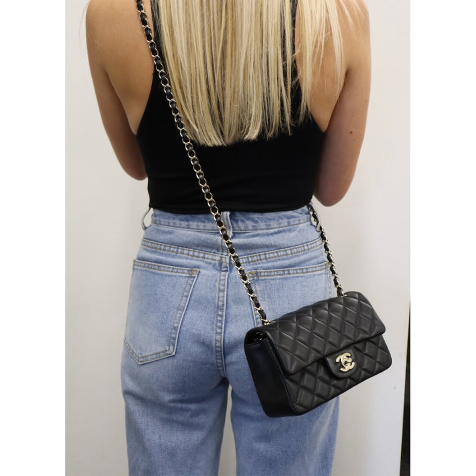 Chanel Caviar Quilted Mini Flap Bag 20cm view 3