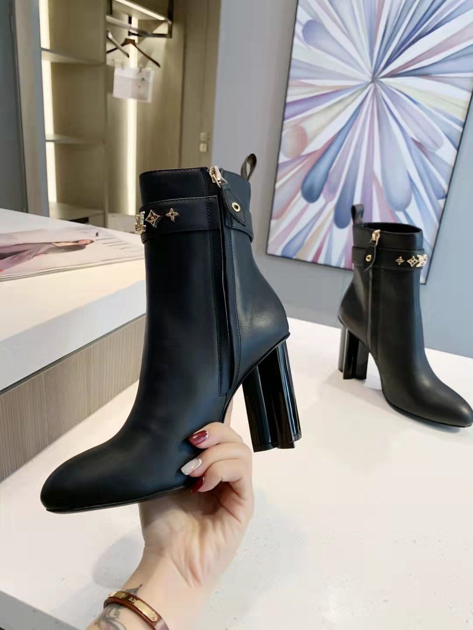 Louis Vuitton Ankle Boot Black view 3