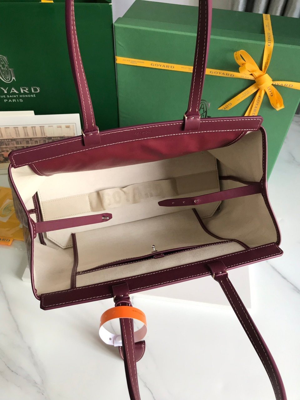 Goyard Bellechasse Biaude Pm Bag 36cm Wine Red Goyardine Canvas And Calfskin Trim view 5