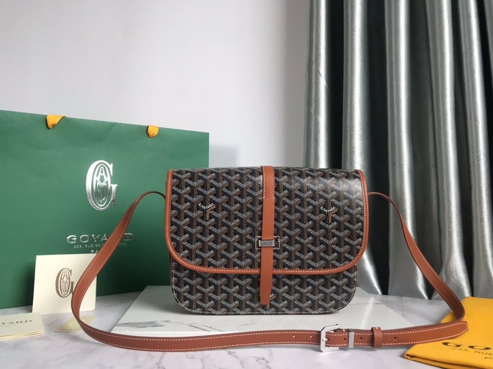 Goyard Belvedere Mm Bag 28Cm Black And Tan Canvas view 3