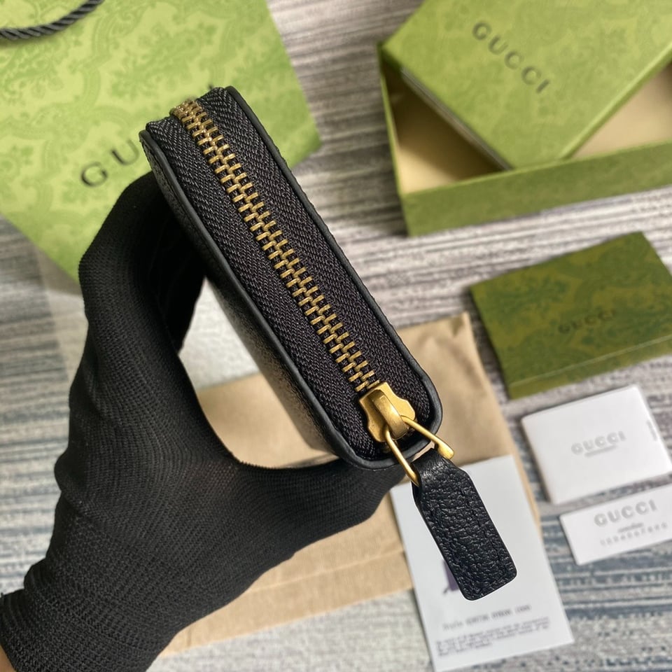 Gucci Ophidia GG Zip Around Wallet With Metal Hardware Black 7.5in/19cm For Men view 7