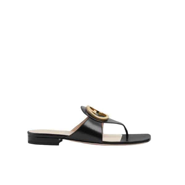 Gucci Women’S Gucci Blondie Thong Sandal Black 739048 C9D00 1000