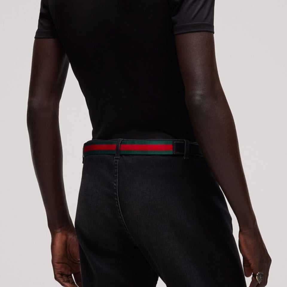 Gucci Belt With Squared Buckle ‎Black 874726 AAGRY 1053 view 4