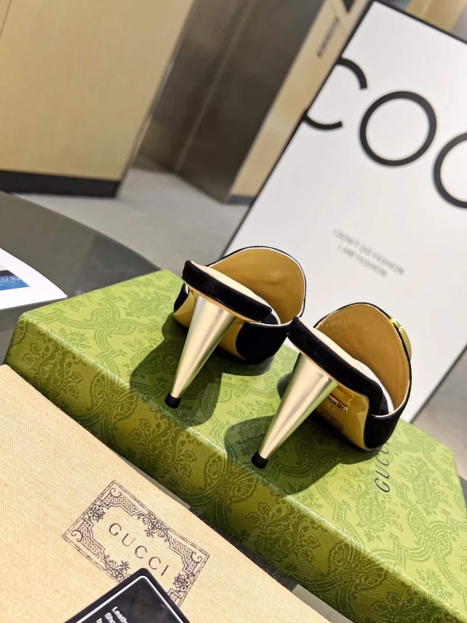 Gucci Blondie Slide Sandal Black view 6