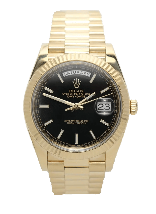 Rolex Day-Date 40 mm Black Dial 228238 view 2