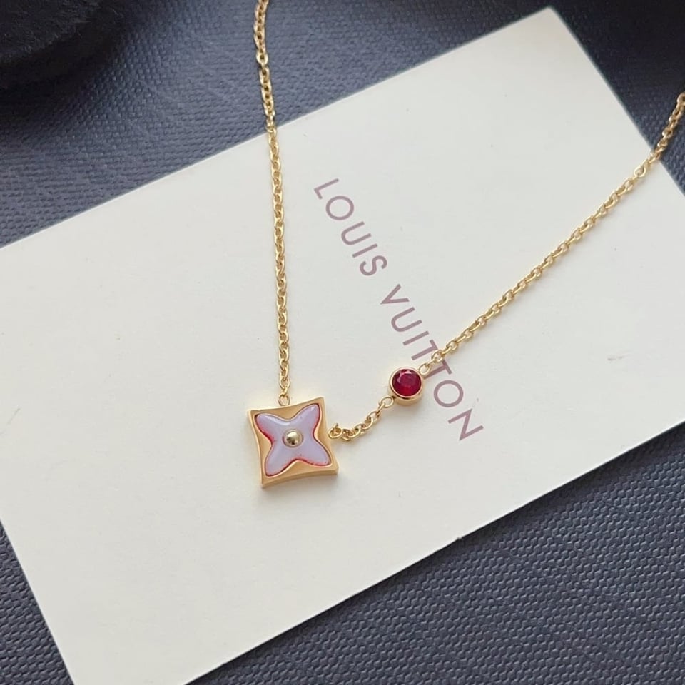 Louis Vuitton Color Blossom Bb Star Necklace Red Gold view 2