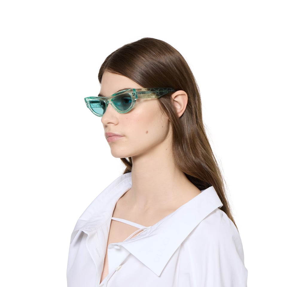 Gucci Turquoise Cat Eye Sunglasses GG1834S view 5