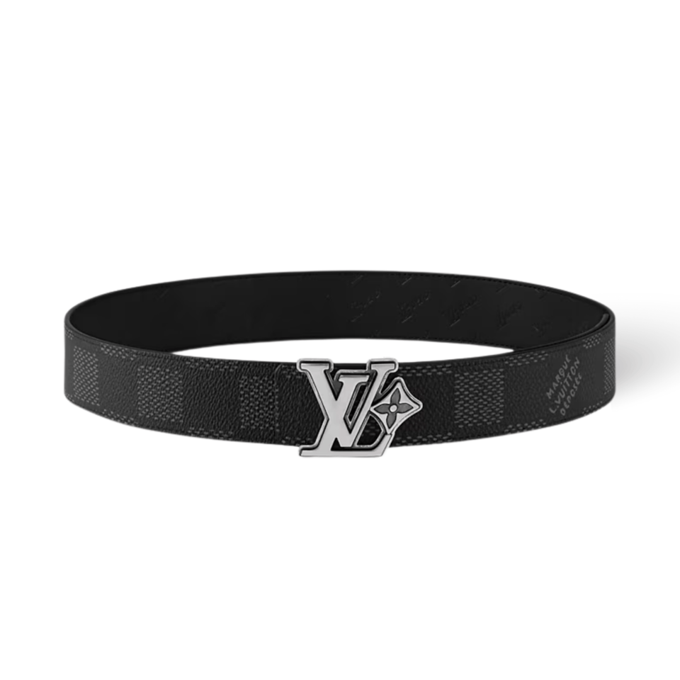 Louis Vuitton LV Silver Flower 40mm Reversible Men Belt M4253V view 2