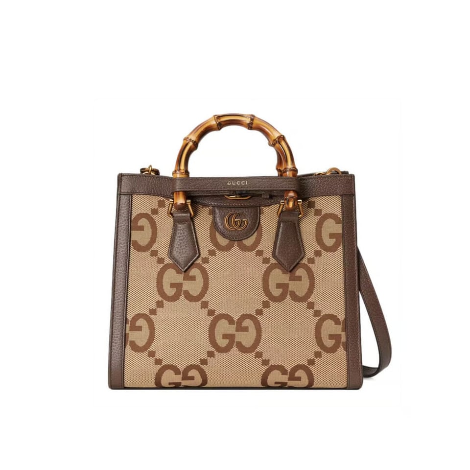 Gucci Diana Jumbo GG Small Tote Bag Brown 27cm view 2