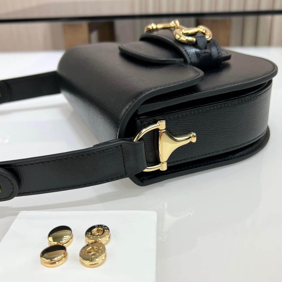 Gucci Leather Horsebit 1955 Mini Rounded Bag view 14
