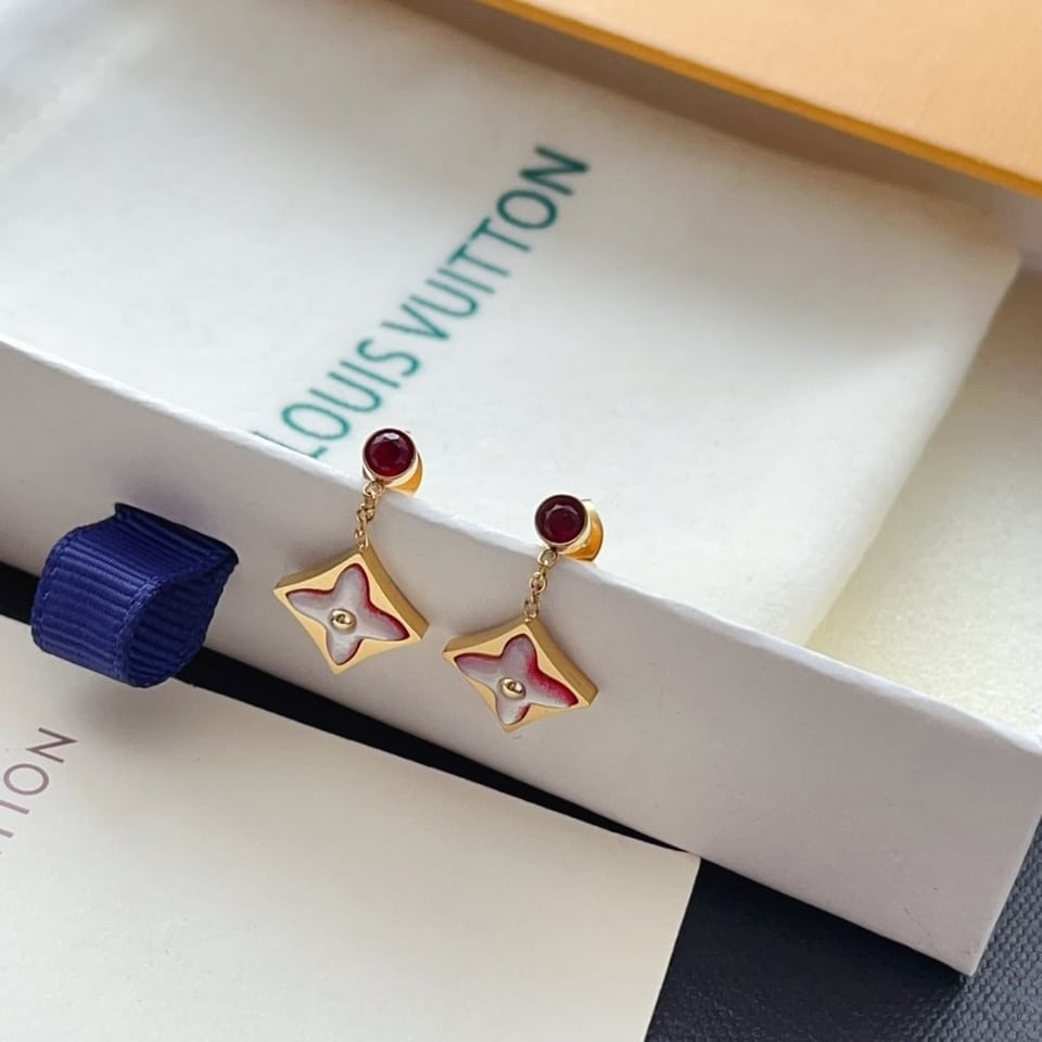 Louis Vuitton Color Blossom Bb Star Earrings Red Gold view 3