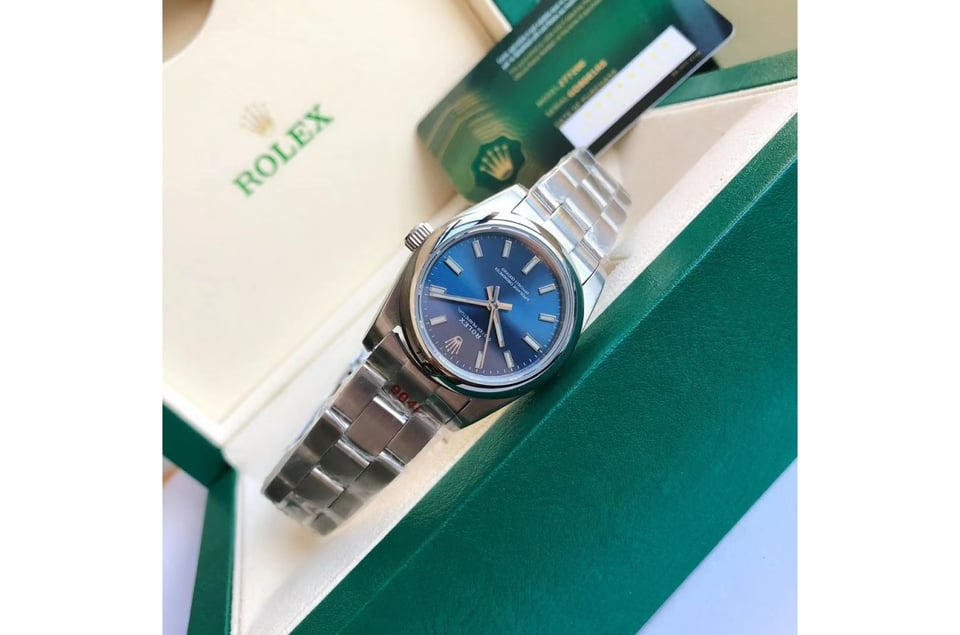 Rolex Oyster Perpetual 31/41mm SS/SS Blue/Stk view 8