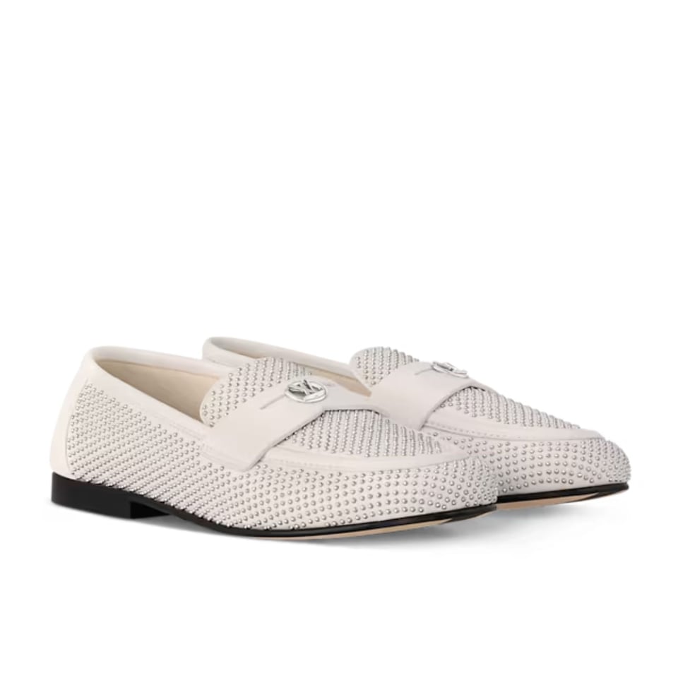 Louis Vuitton Soho Flat Loafer White1AGXDC view 2