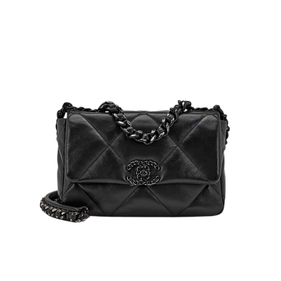 Chanel Cc Flap Bag In Black 26Cm/10.2in view 2