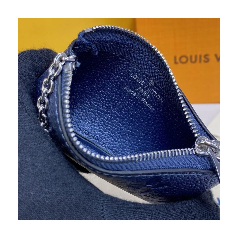 Louis Vuitton Monogram Empreinte Leather Key Pouch Navy Nacre view 8