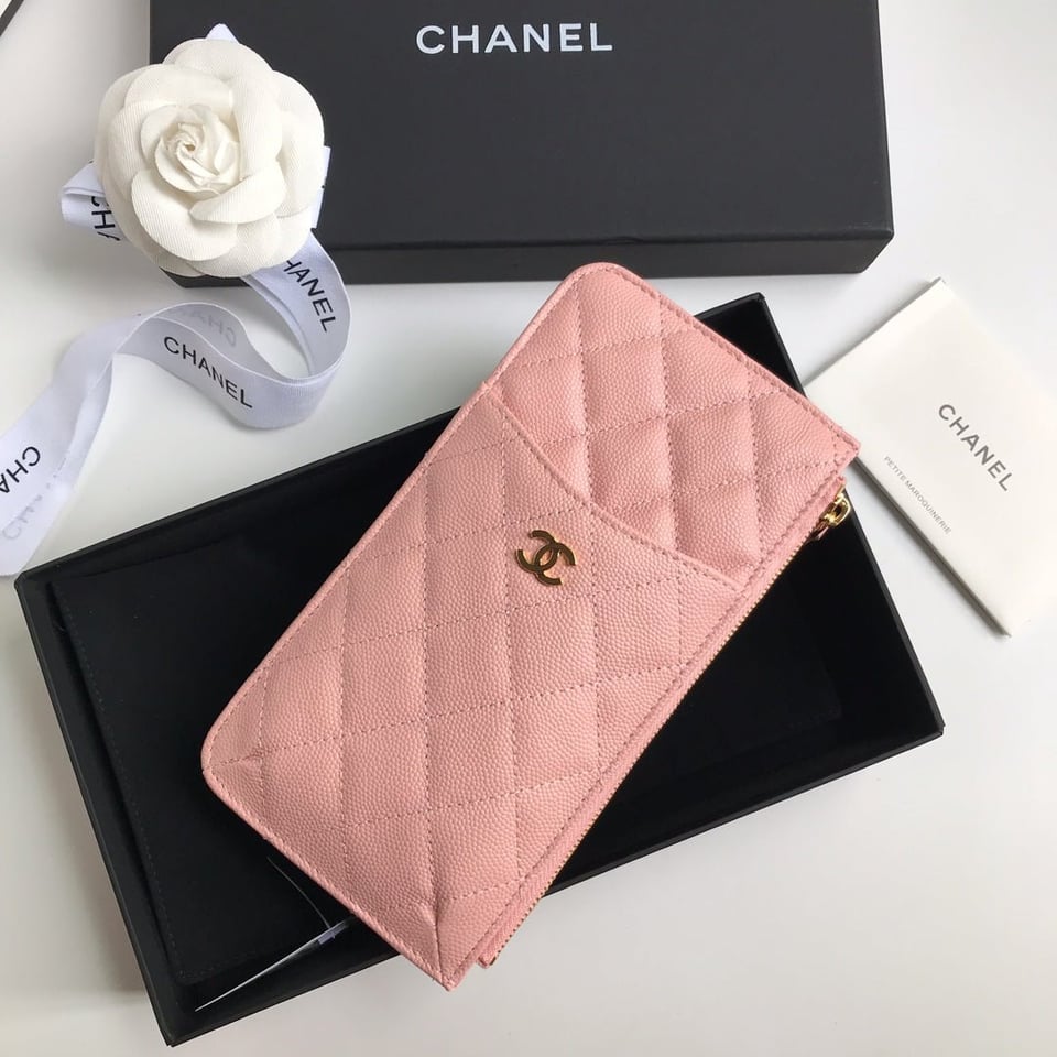 Chanel Mobile Purse 19.5 Peach Grained Calfskin Gold Icon view 3