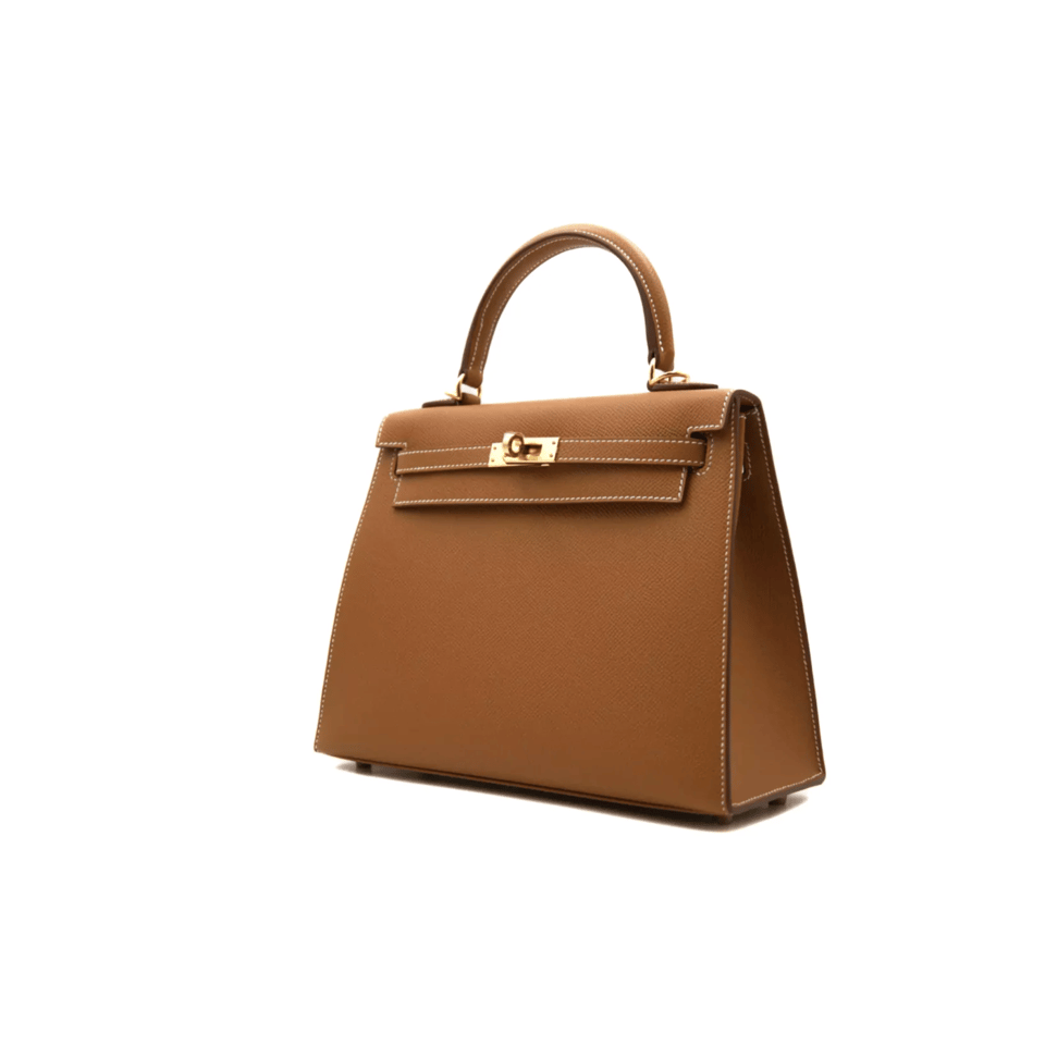 Hermes Kelly 25 Bag In Golden Tan Epsom Leather For Women 25cm/10in view 4